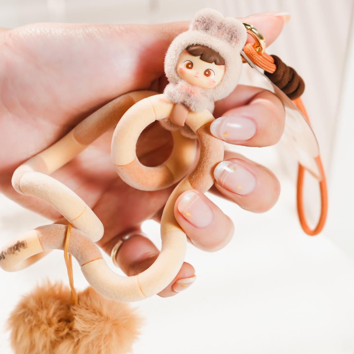 Tangle Blind Box Abebe Bear – överraskningsfigur med fidget